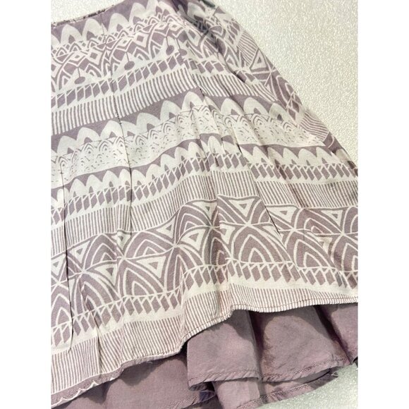 Free People Boho Ruffle Hem Geometric Print Shorts Womens Size 4 - Picture 3 of 4